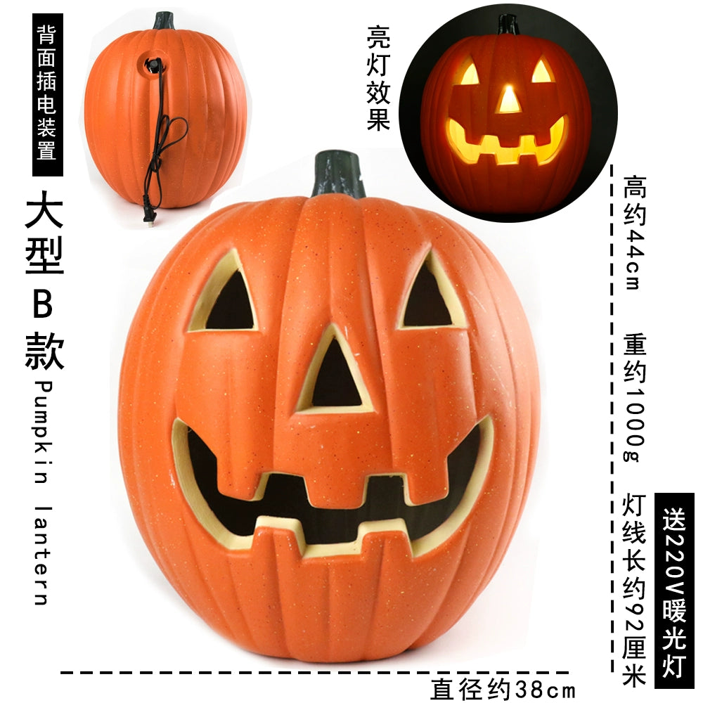 Cut Out Theme Park Outdoor Scene Layout Pumpkin Lamp