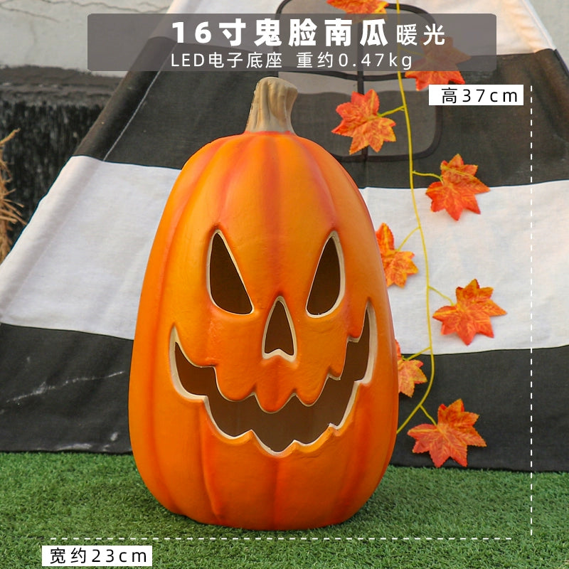 Cut Out Theme Park Outdoor Scene Layout Pumpkin Lamp