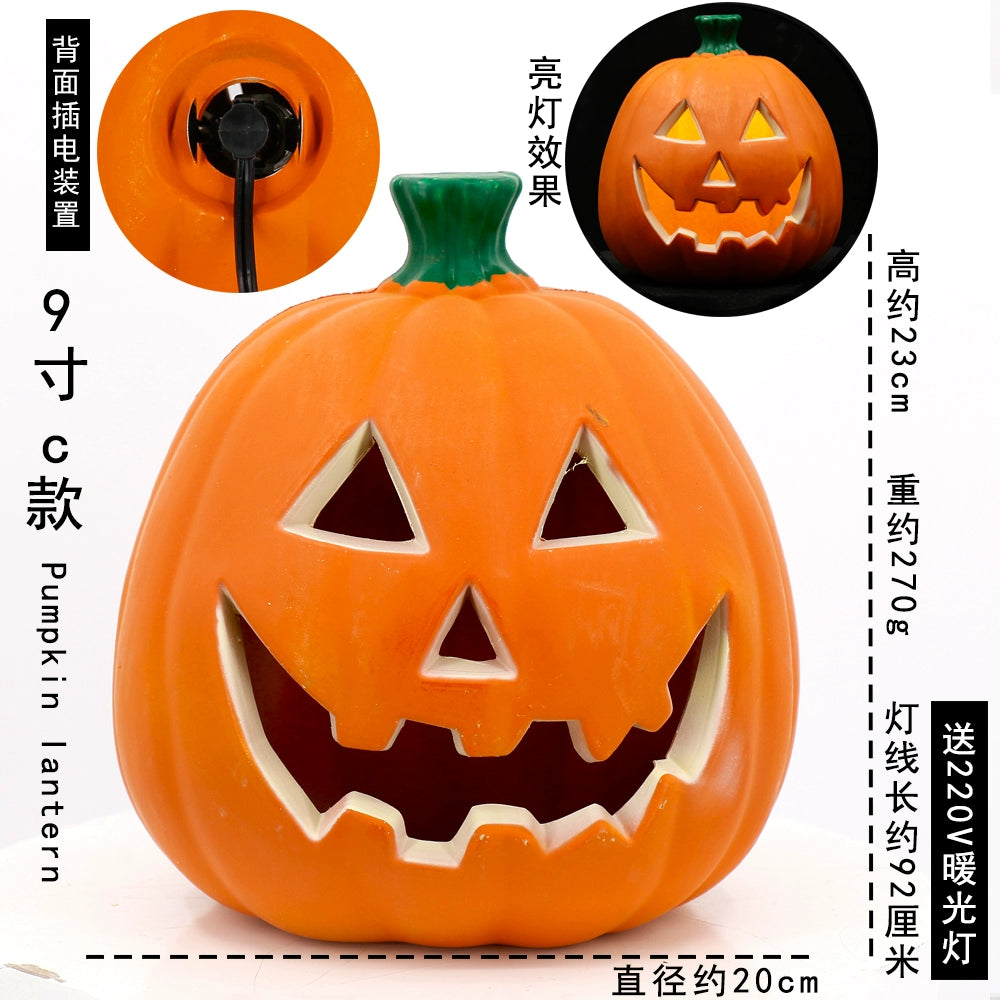 Cut Out Theme Park Outdoor Scene Layout Pumpkin Lamp