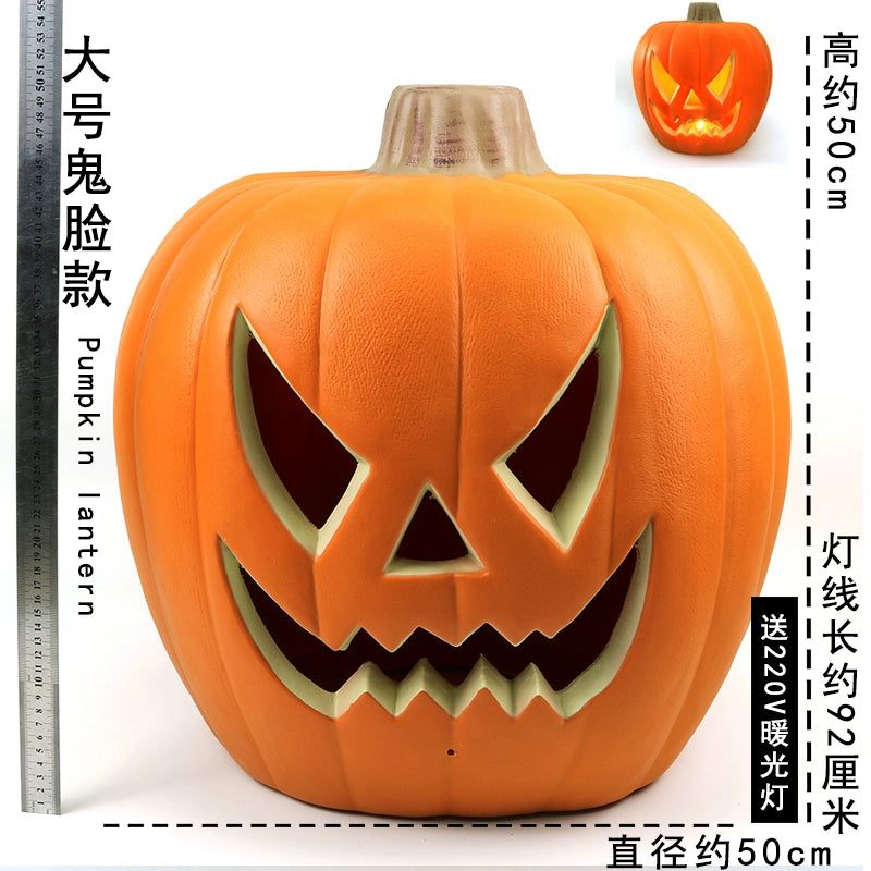 Cut Out Theme Park Outdoor Scene Layout Pumpkin Lamp