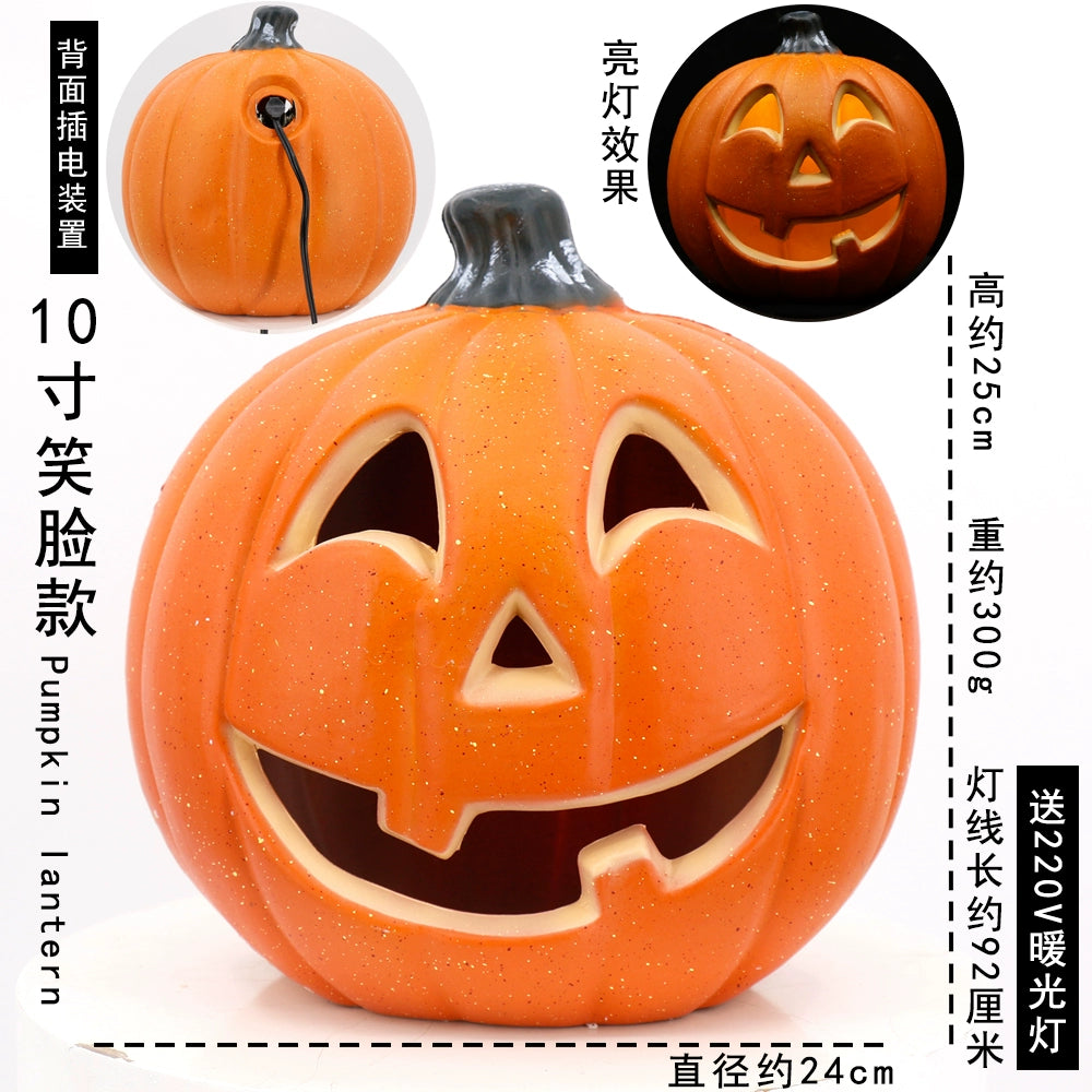 Cut Out Theme Park Outdoor Scene Layout Pumpkin Lamp