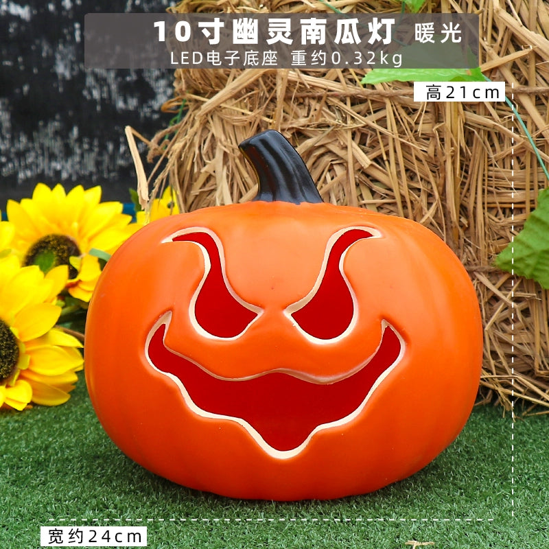 Cut Out Theme Park Outdoor Scene Layout Pumpkin Lamp