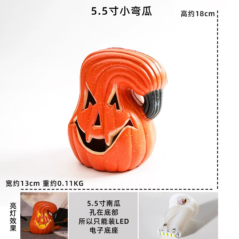 Cut Out Theme Park Outdoor Scene Layout Pumpkin Lamp