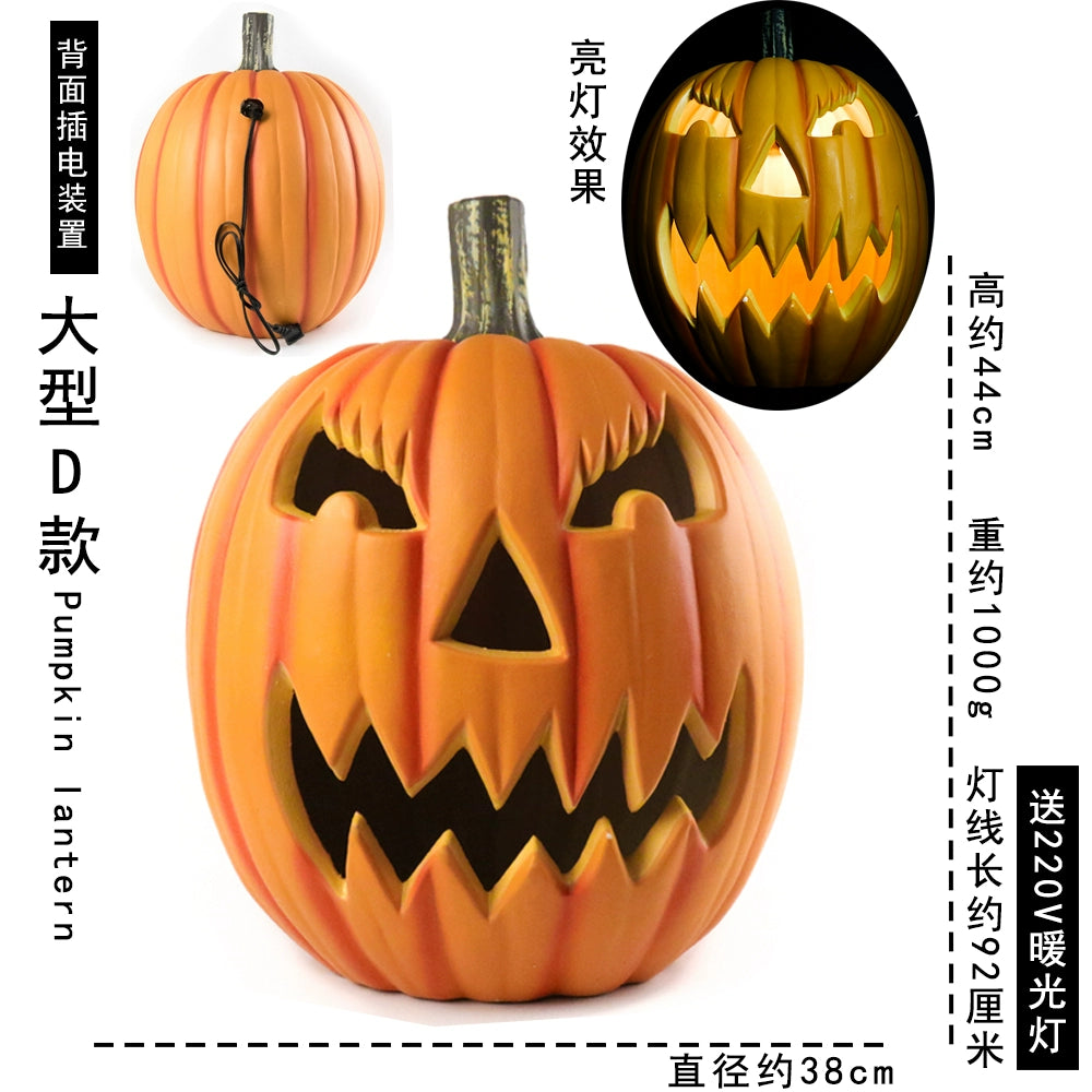 Cut Out Theme Park Outdoor Scene Layout Pumpkin Lamp