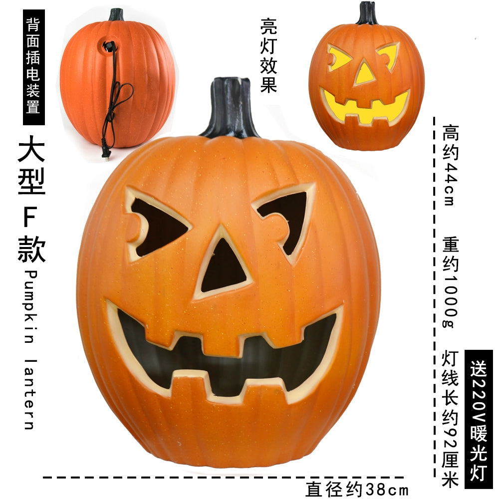 Cut Out Theme Park Outdoor Scene Layout Pumpkin Lamp