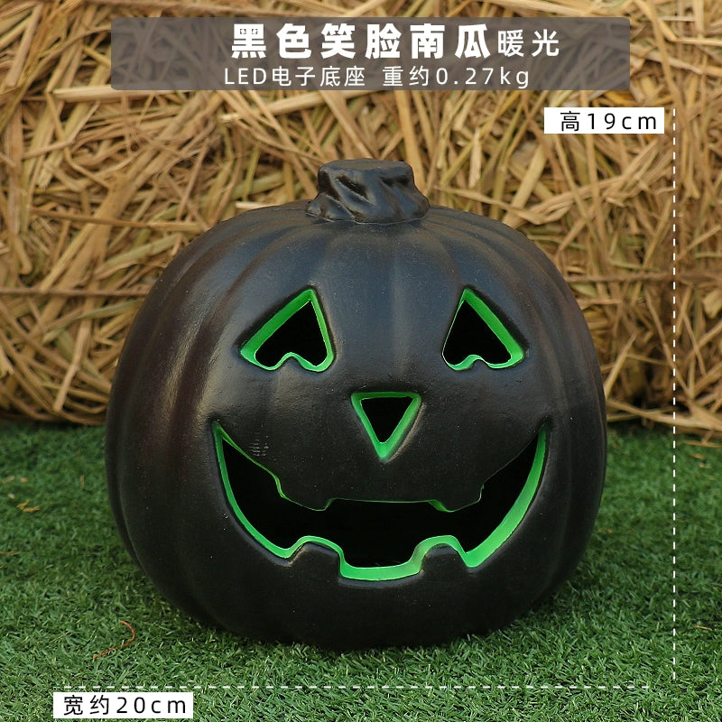 Cut Out Theme Park Outdoor Scene Layout Pumpkin Lamp