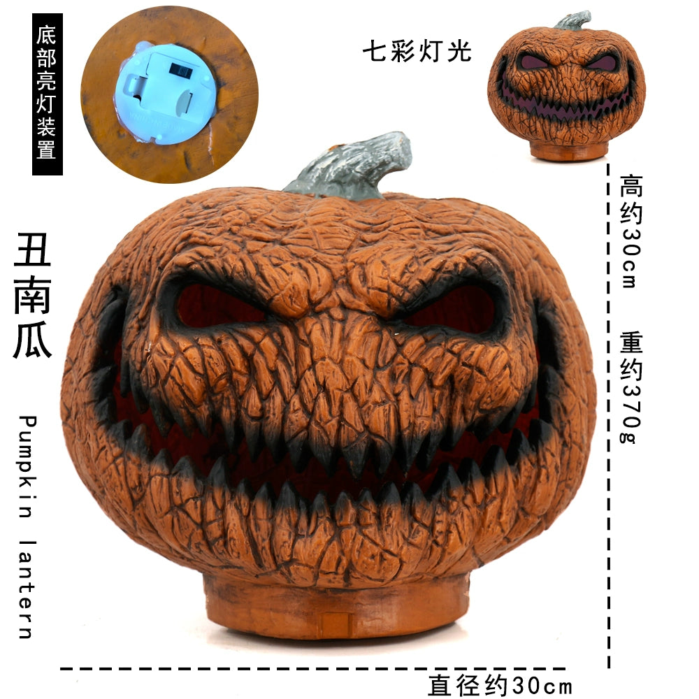 Cut Out Theme Park Outdoor Scene Layout Pumpkin Lamp