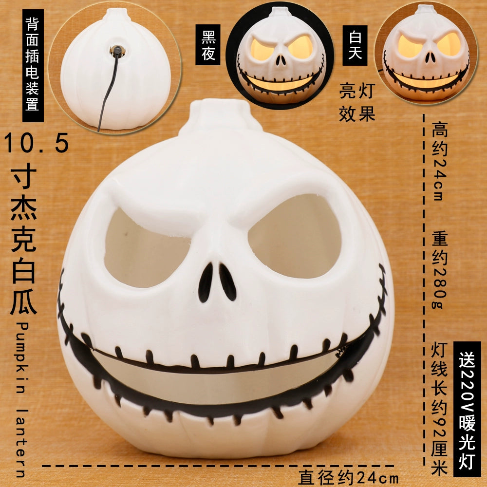 Cut Out Theme Park Outdoor Scene Layout Pumpkin Lamp