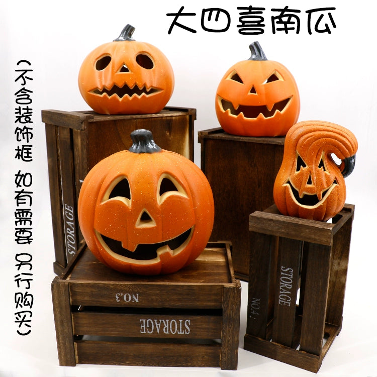 Cut Out Theme Park Outdoor Scene Layout Pumpkin Lamp