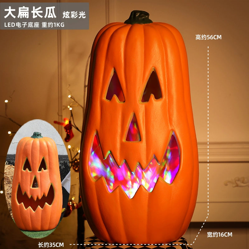 Cut Out Theme Park Outdoor Scene Layout Pumpkin Lamp