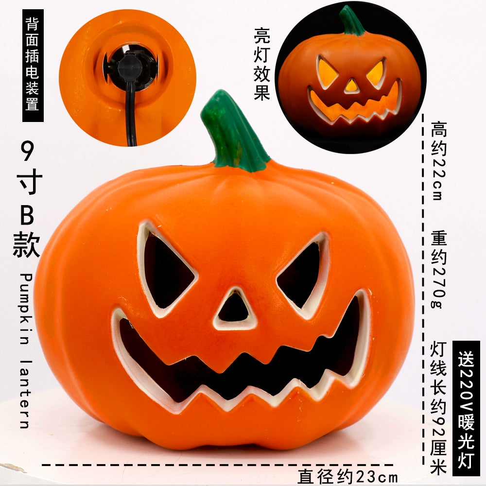Cut Out Theme Park Outdoor Scene Layout Pumpkin Lamp