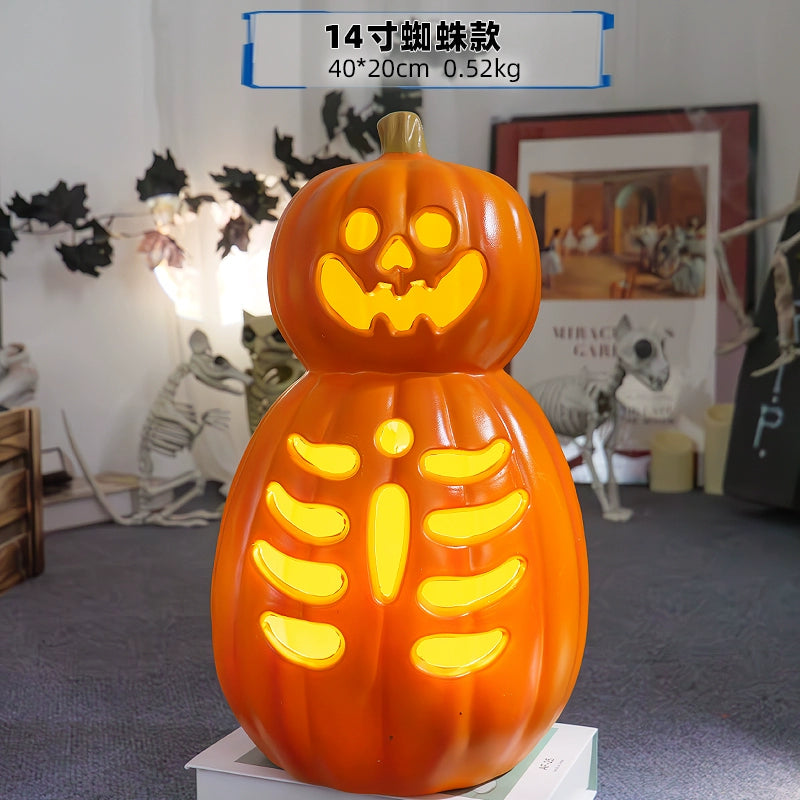 Cut Out Theme Park Outdoor Scene Layout Pumpkin Lamp