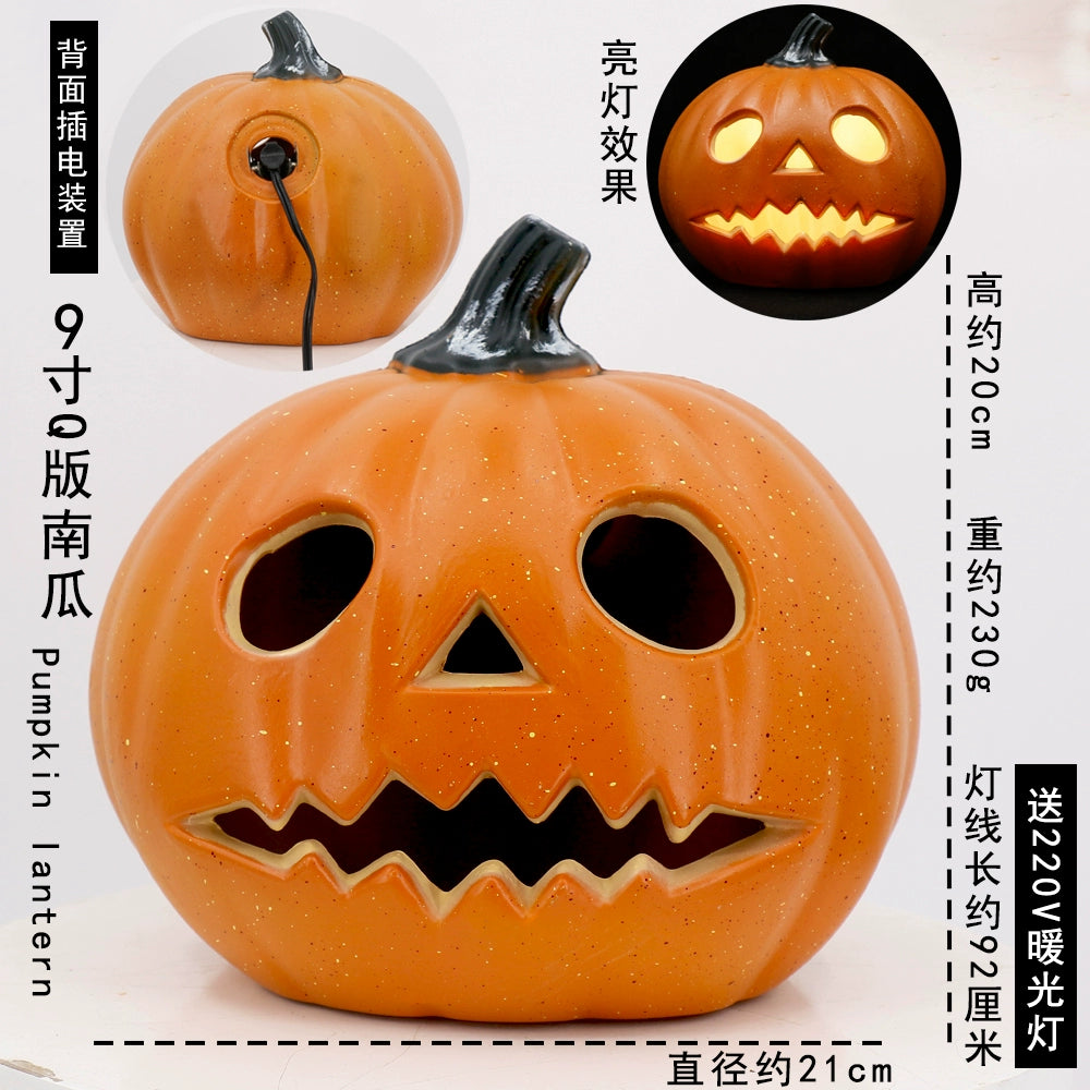 Cut Out Theme Park Outdoor Scene Layout Pumpkin Lamp