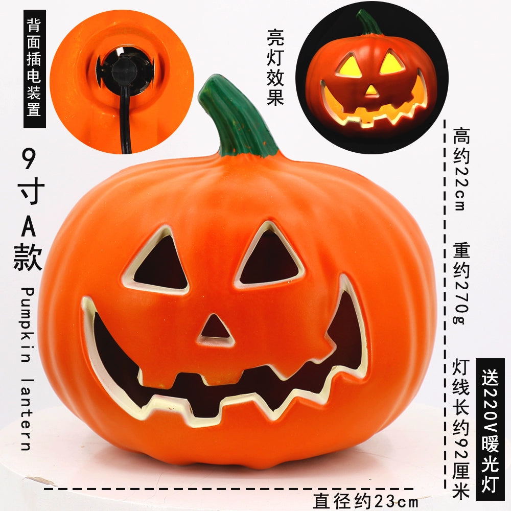 Cut Out Theme Park Outdoor Scene Layout Pumpkin Lamp