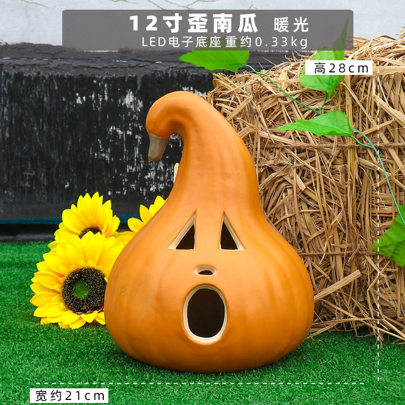 Cut Out Theme Park Outdoor Scene Layout Pumpkin Lamp