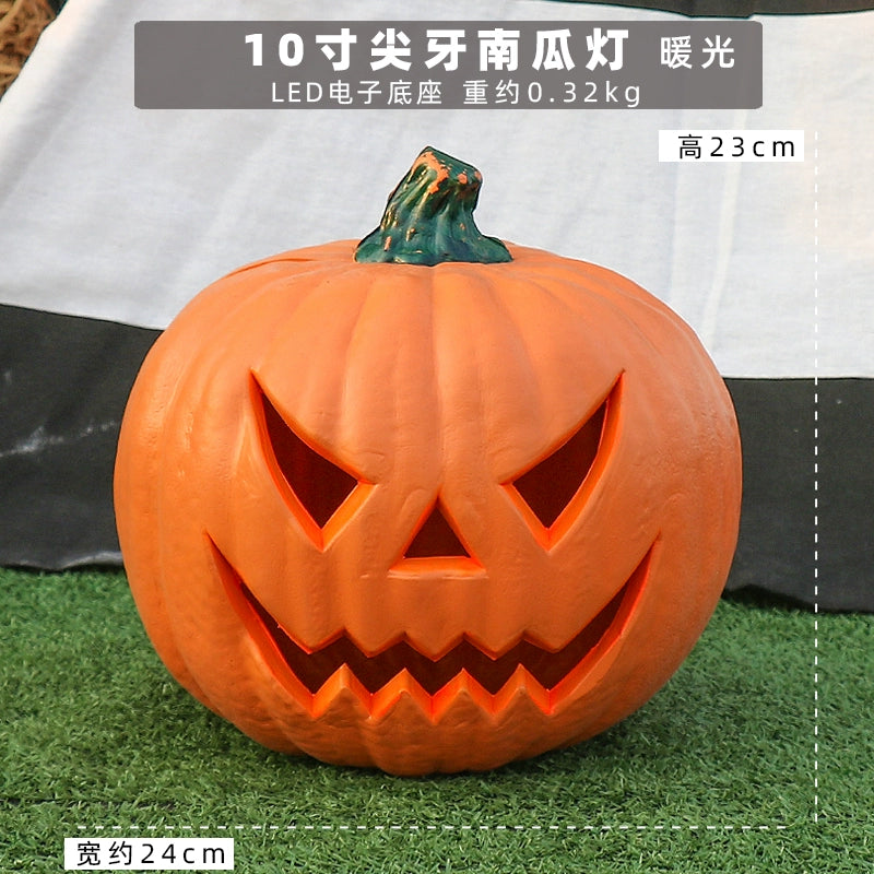 Cut Out Theme Park Outdoor Scene Layout Pumpkin Lamp