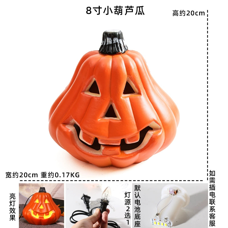 Cut Out Theme Park Outdoor Scene Layout Pumpkin Lamp