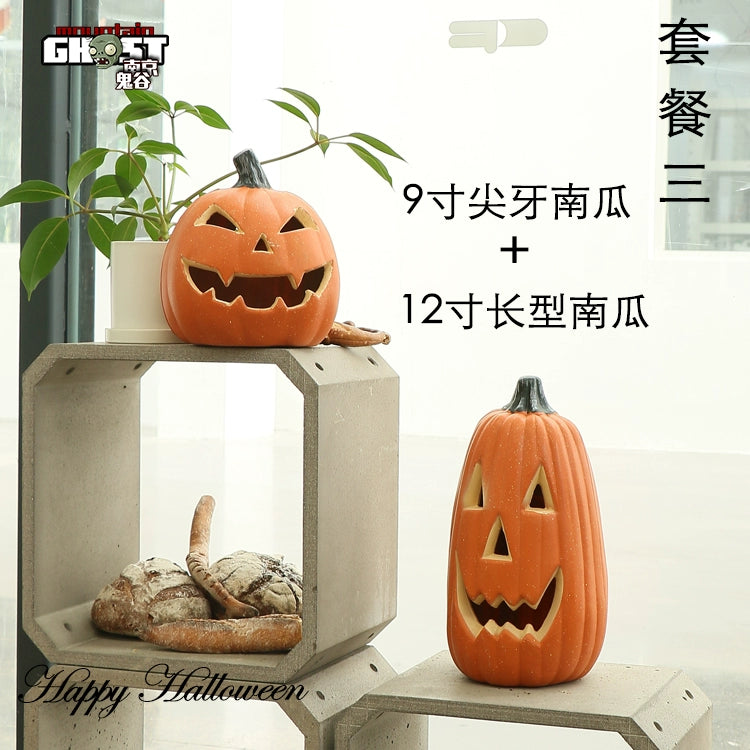 Cut Out Theme Park Outdoor Scene Layout Pumpkin Lamp
