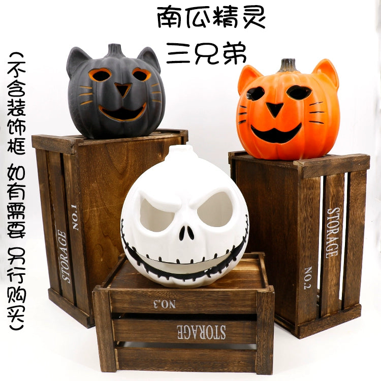 Cut Out Theme Park Outdoor Scene Layout Pumpkin Lamp