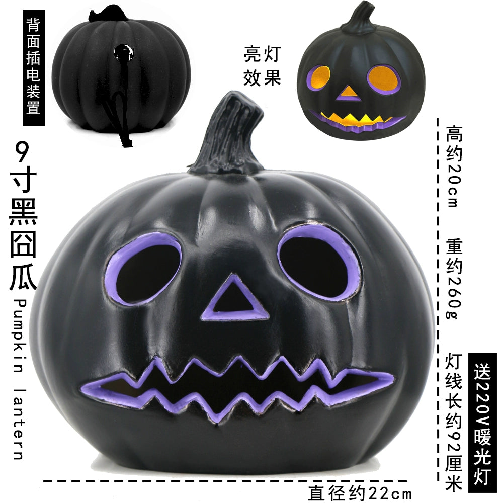 Cut Out Theme Park Outdoor Scene Layout Pumpkin Lamp