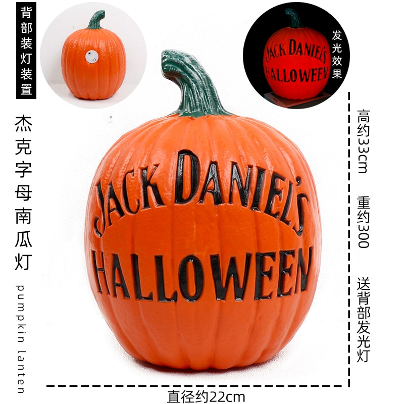 Cut Out Theme Park Outdoor Scene Layout Pumpkin Lamp