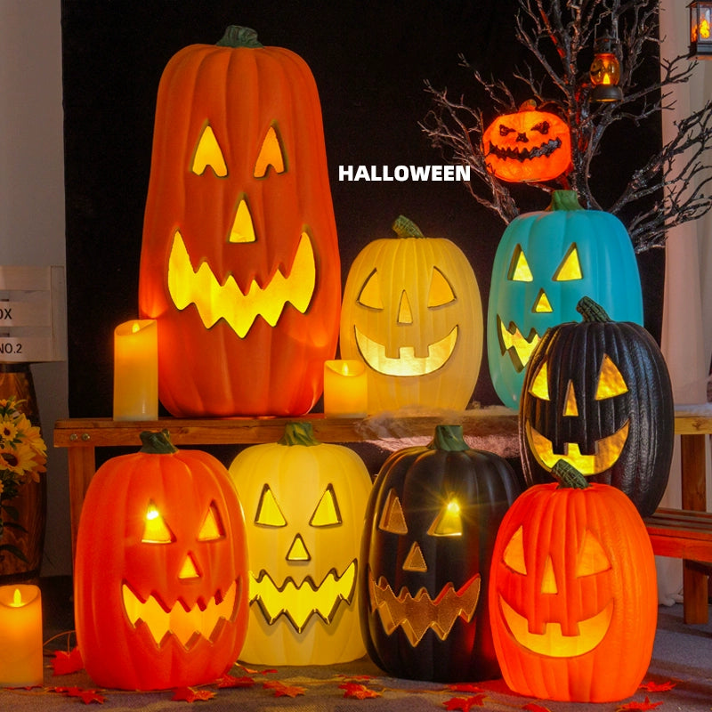 Cut Out Theme Park Outdoor Scene Layout Pumpkin Lamp