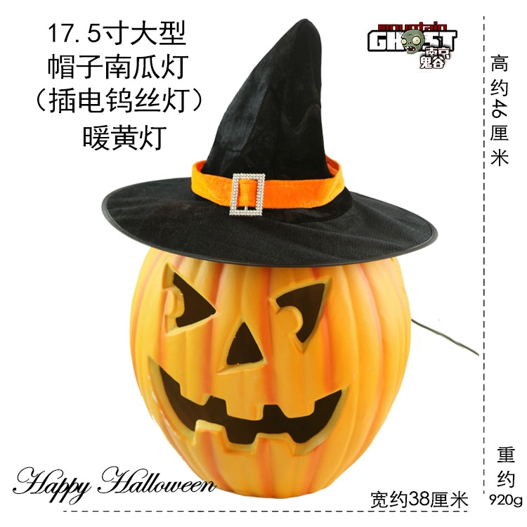 Cut Out Theme Park Outdoor Scene Layout Pumpkin Lamp