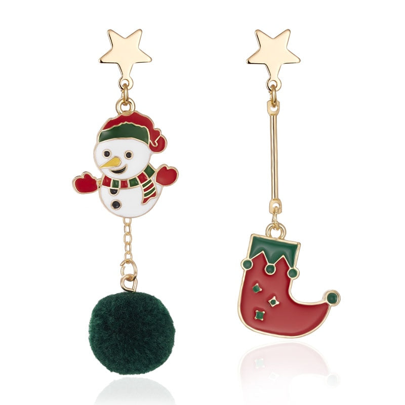 New Trendy Statement Christmas Earrings