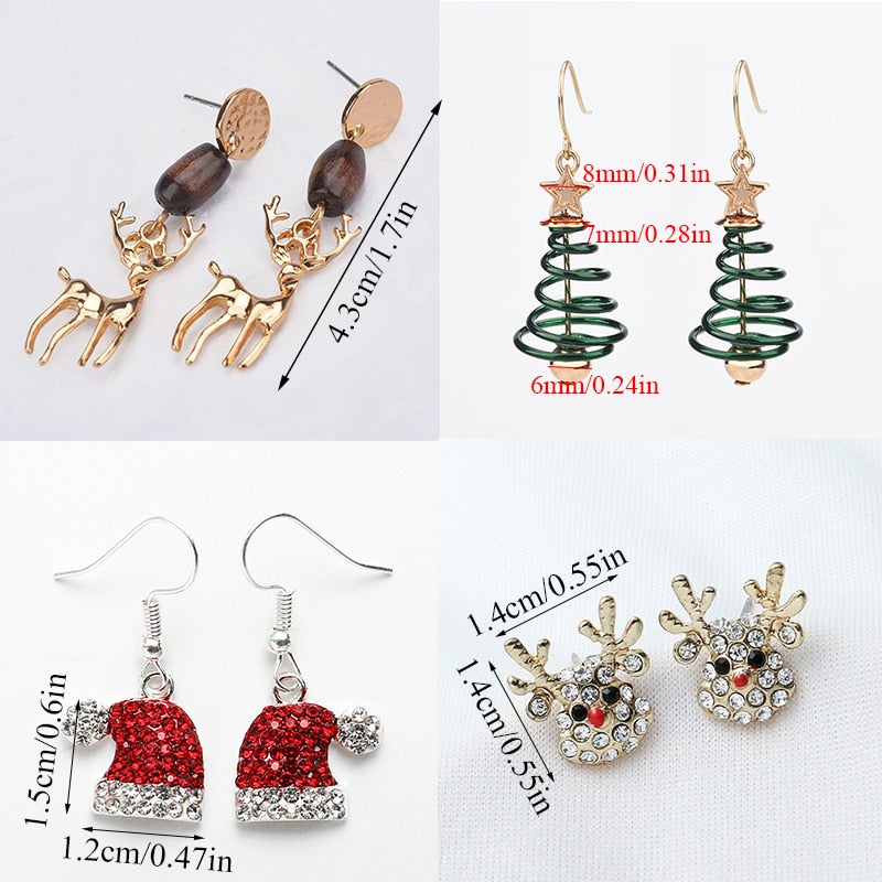 New Trendy Statement Christmas Earrings