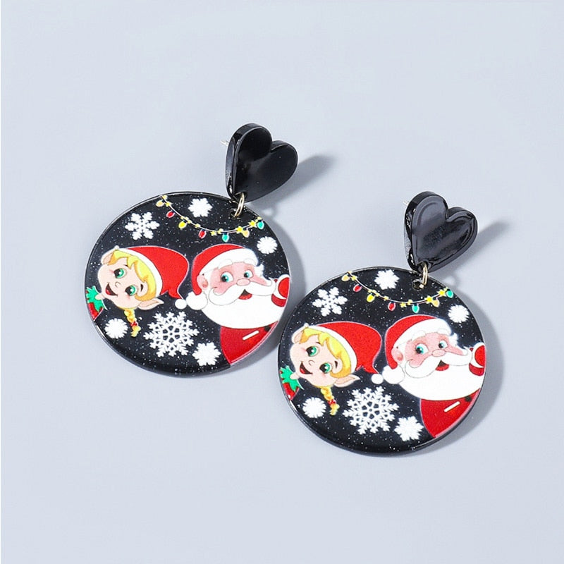 New Trendy Statement Christmas Earrings
