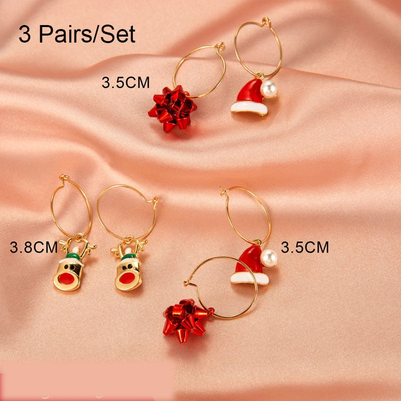 New Trendy Statement Christmas Earrings