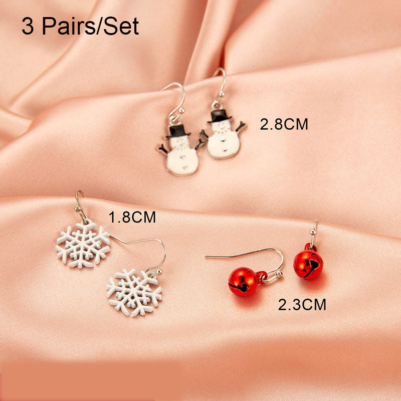 New Trendy Statement Christmas Earrings