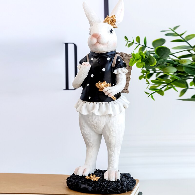 Pastoral Palace Rabbit Family Decoration