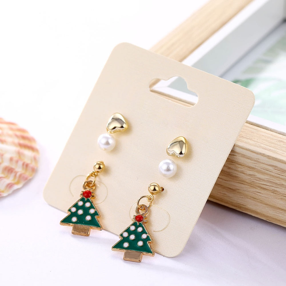 New Trendy Statement Christmas Earrings