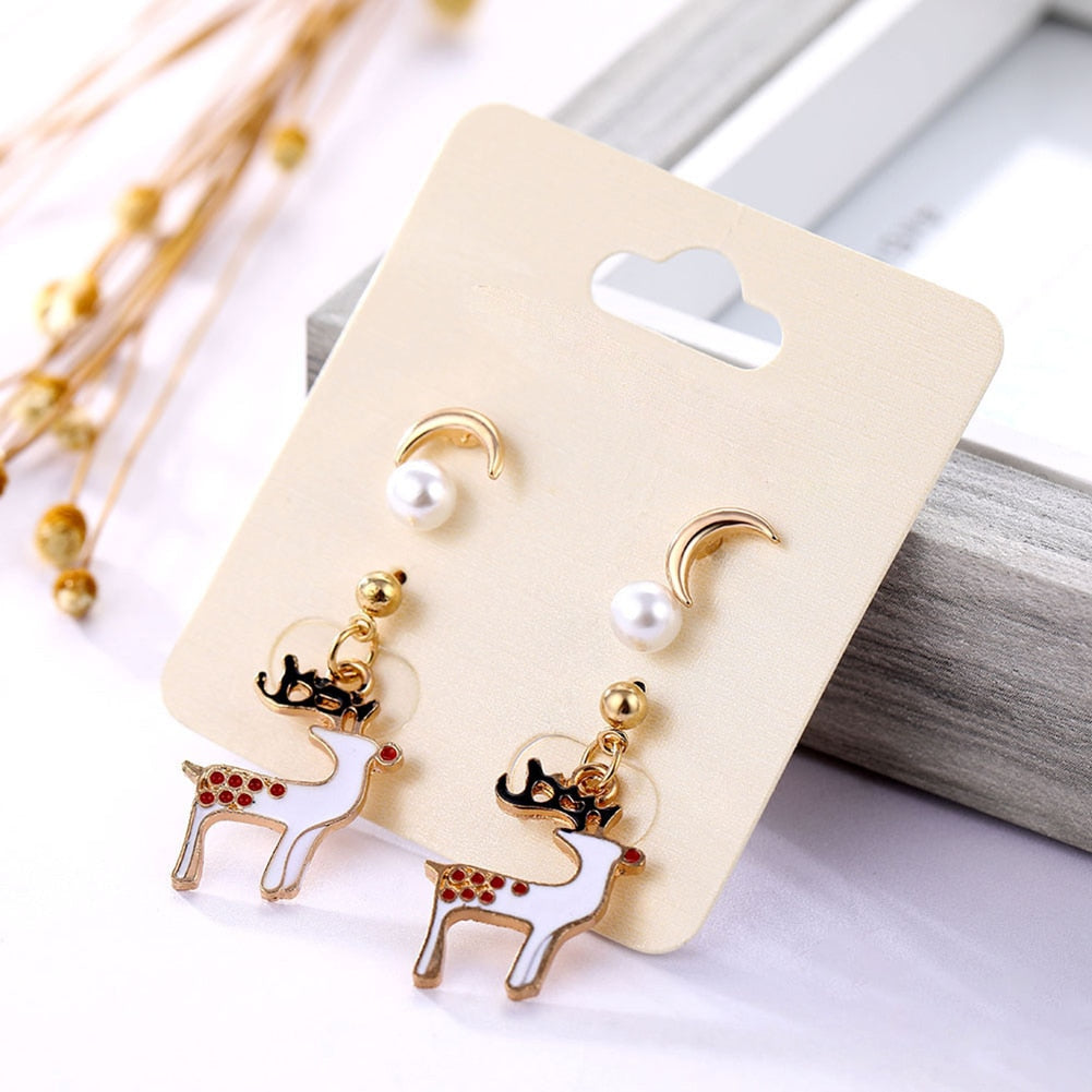 New Trendy Statement Christmas Earrings