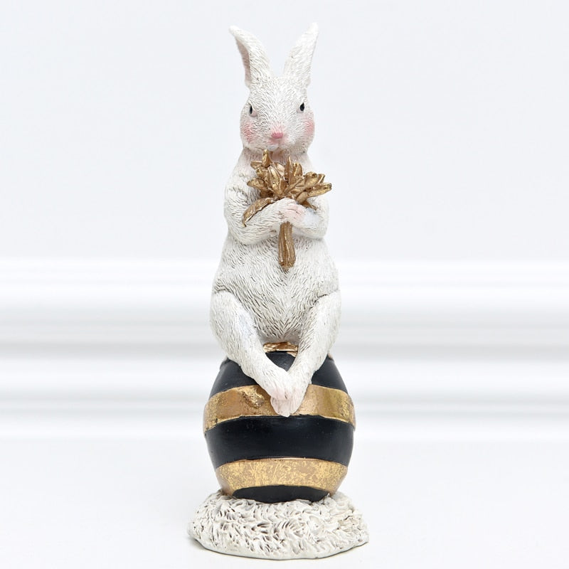 Pastoral Palace Rabbit Family Decoration