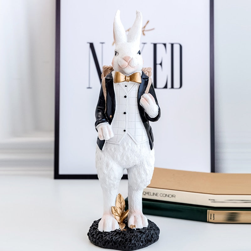 Pastoral Palace Rabbit Family Decoration