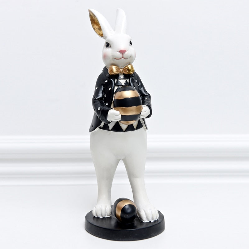 Pastoral Palace Rabbit Family Decoration