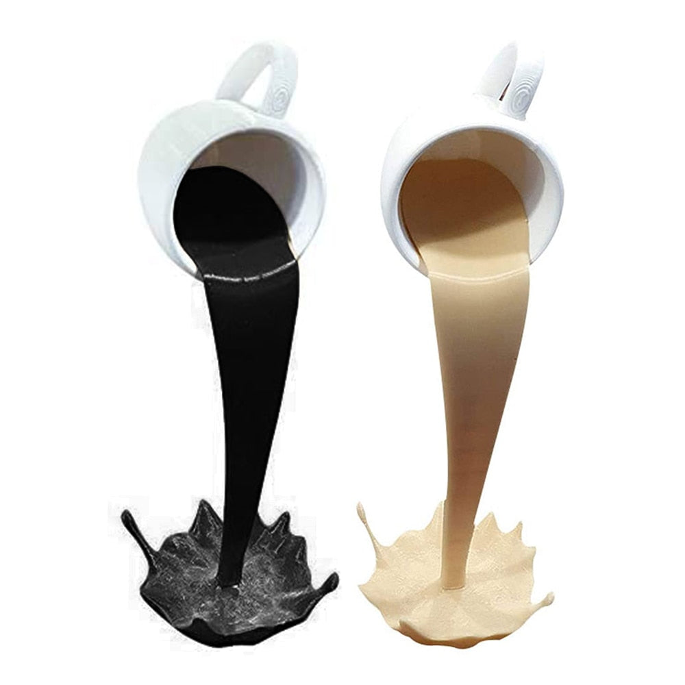 Resin Statues Floating Coffee Cup