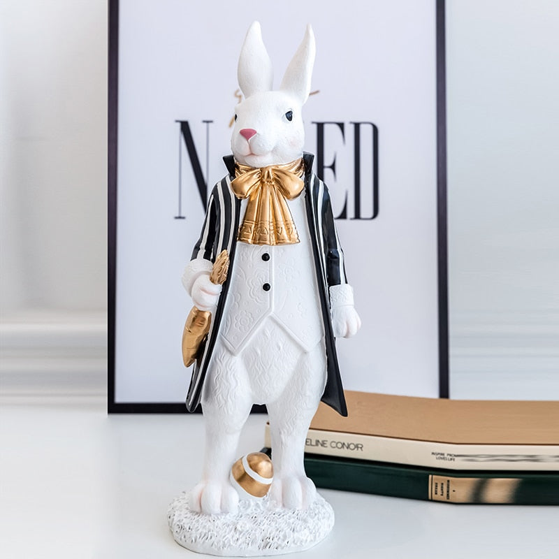 Pastoral Palace Rabbit Family Decoration
