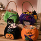 Halloween Kids’ Scene Layout Candy Bag – Flannel Trick-or-Treat Satchel 🎃🍬