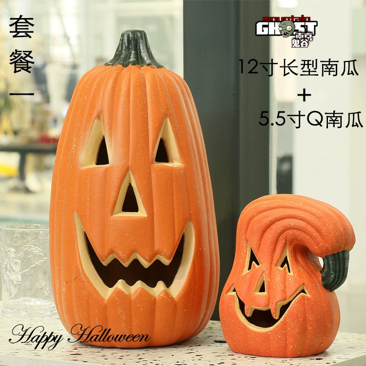Cut Out Theme Park Outdoor Scene Layout Pumpkin Lamp