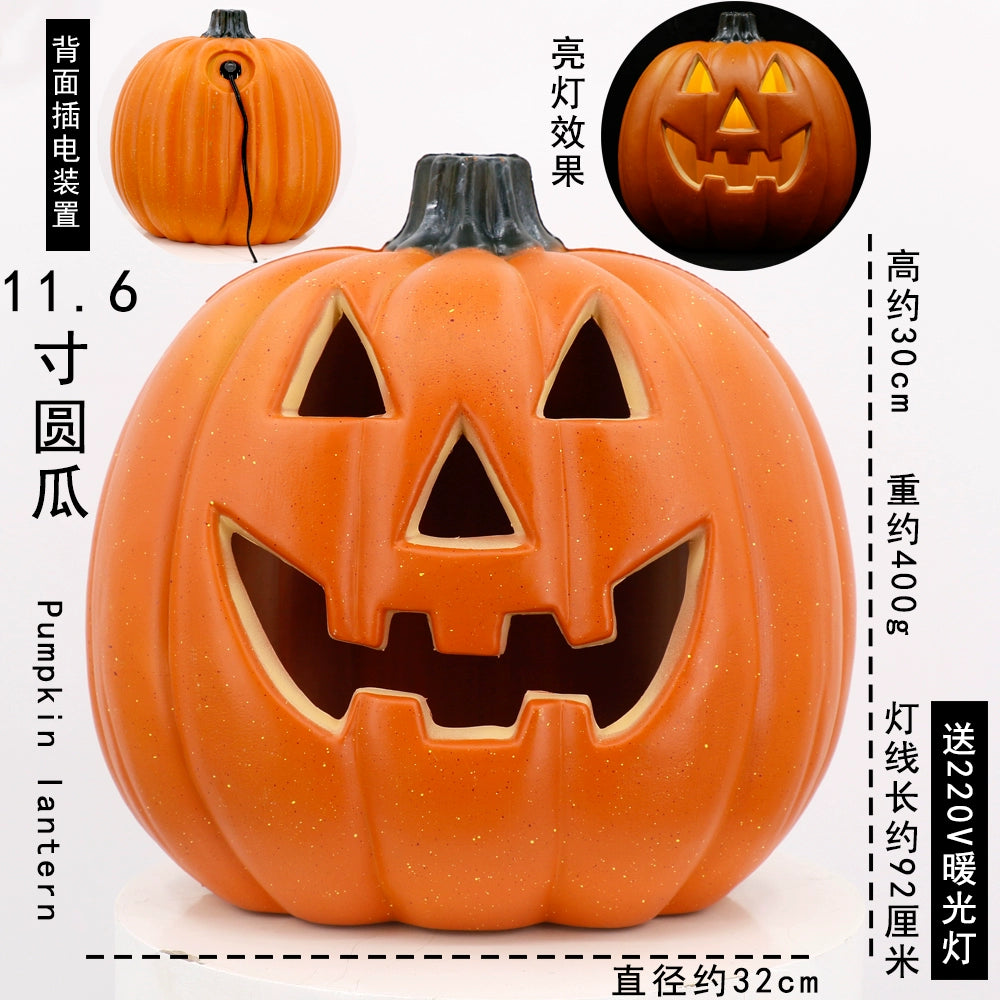 Cut Out Theme Park Outdoor Scene Layout Pumpkin Lamp