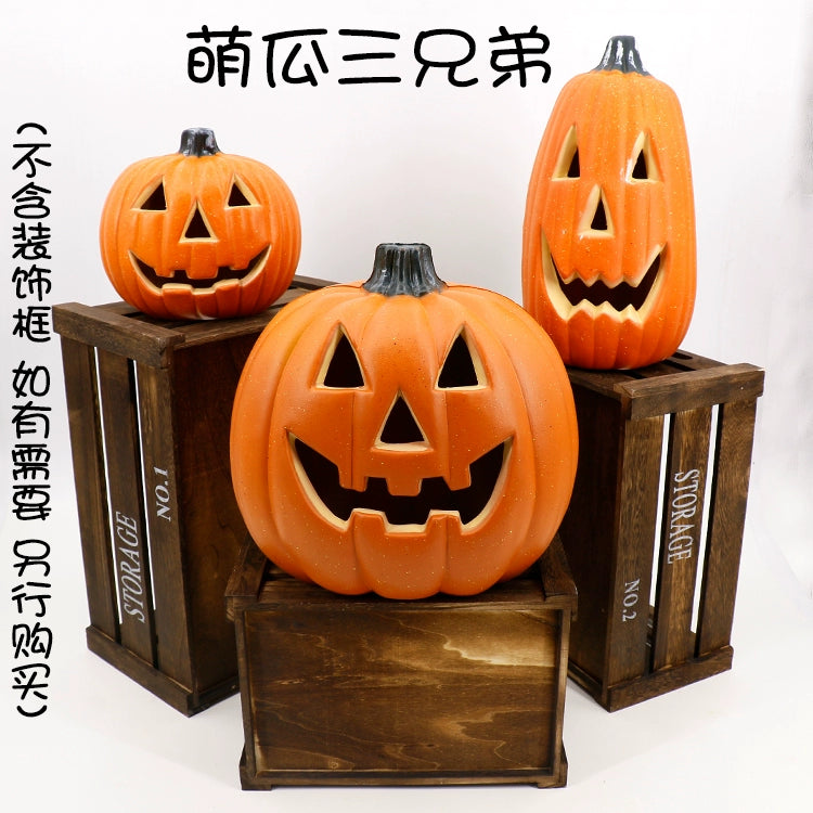 Cut Out Theme Park Outdoor Scene Layout Pumpkin Lamp