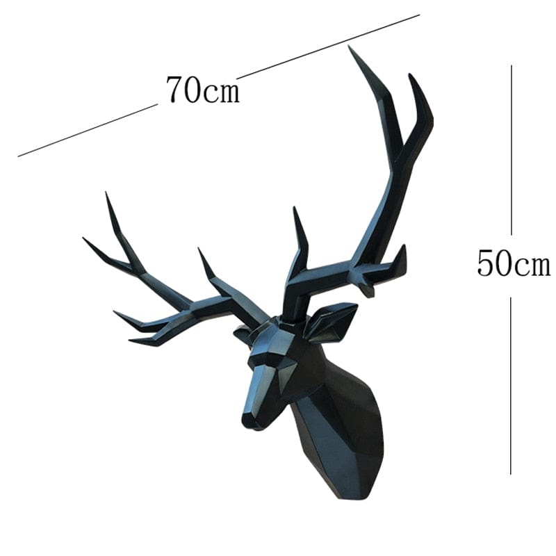 Wall Hanging Decor 3D Deer Head Sculpture