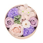 Scented Soap Rose Artificial Fragrant Petals Flower Round Shaped Gift Box mother's day