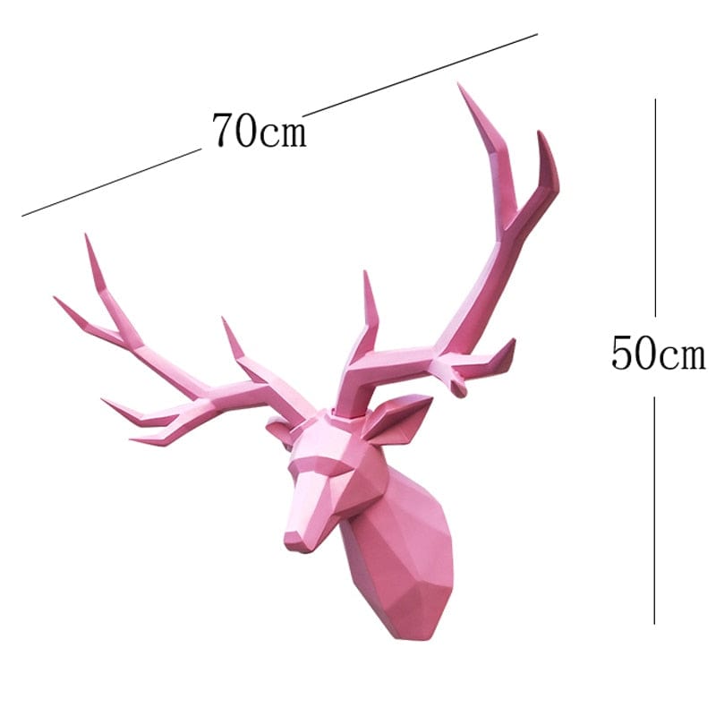 Wall Hanging Decor 3D Deer Head Sculpture