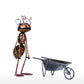 Ant Sculpture Iron Cartoon Ant with Removable Bucket