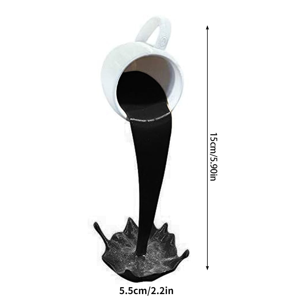 Resin Statues Floating Coffee Cup 