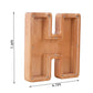 Twenty-six Letters Piggy Bank Wooden Coin Money Saving Box